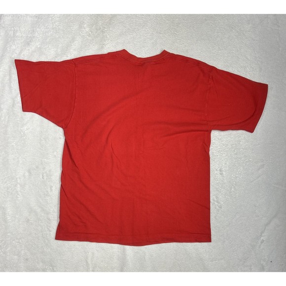 Vintage Detroit Red Wings 90's Pro Player Red Single Stitch T-Shirt Size Large - Picture 8 of 8